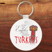 イーグルスと一緒に飛び跳ねる懸命だ… キーホルダー (正面)