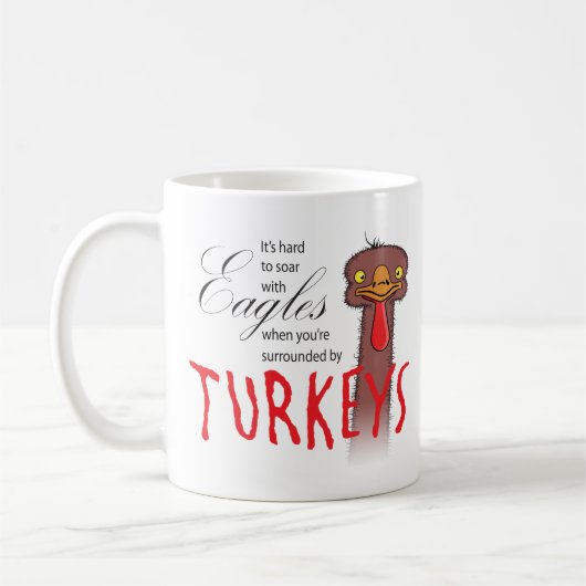 イーグルスと一緒に飛び跳ねる懸命だ… コーヒーマグカップ (左)