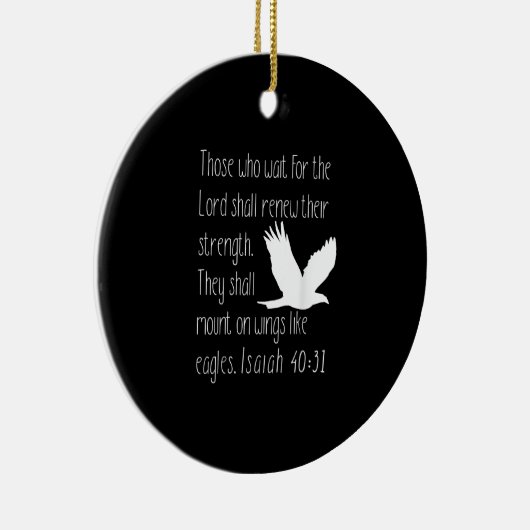 イーグルスのような翼に舞う – Isaiah 4031 T shirt.pn セラミックオーナメント (右)