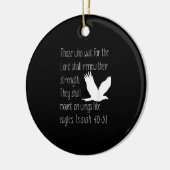 イーグルスのような翼に舞う – Isaiah 4031 T shirt.pn セラミックオーナメント (左)