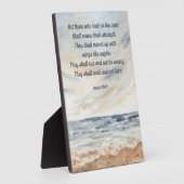 イーグルスのような翼イザヤ聖書の聖句デスクアート5x7 フォトプラーク (側面)