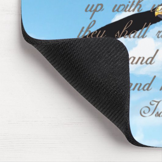 イーグルスのアイザイアの40:31のクリスチャンの聖書として翼 マウスパッド (コーナー)