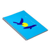 イーグルスのシルエット飛んでいる。 ノートブック (右側)