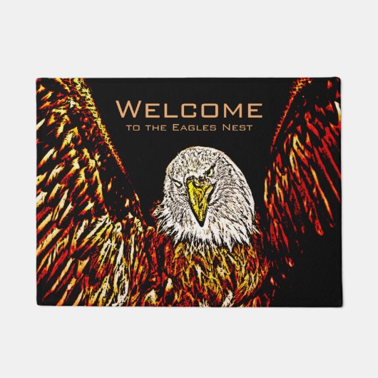 イーグルスの巣への歓迎、白頭鷲 ドアマット (正面)