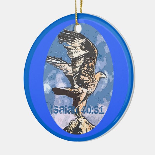 イーグルスの翼-アイザイアの40:31 セラミックオーナメント (左)