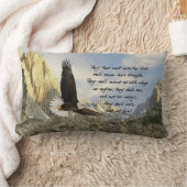 イーグルスの聖書の詩のアイザイアの40:31として翼 ランバークッション (ブランケット)