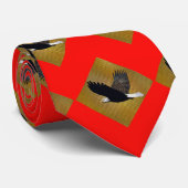 イーグルスは赤い金ゴールドのネクタイを遊ばします ネクタイ (ロール)