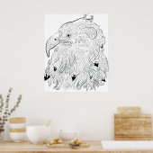 イーグルスケッチ大人カラーポスター ポスター (キッチン)