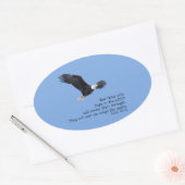 イーグルステッカーのように羽ばたいて 楕円形シール (封筒)