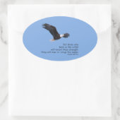 イーグルステッカーのように羽ばたいて 楕円形シール (バッグ)