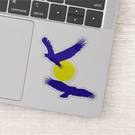 イーグルス飛んでいるシルエット シール (詳細)