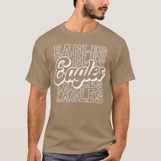 イーグルス飛んでいるヴィンテージバ感動的ードホーク Tシャツ