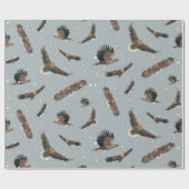 イーグルス·イン·スノー ラッピングペーパー (フラット)