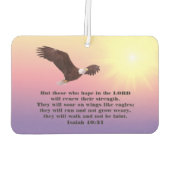 イーグルス・クリスチャン・バイブル・バースとして羽ばたきする カーエアーフレッシュナー (裏面)