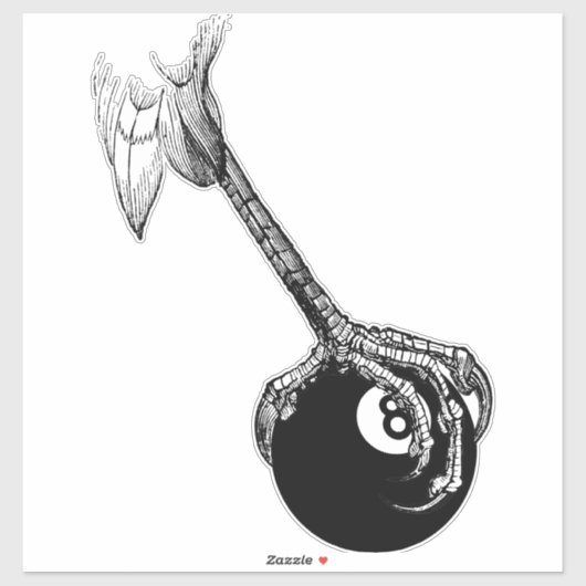 イーグルズクロー8ボールプールビリヤードのゲームアート シール (シート)