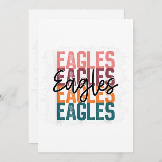 イーグルズスクールスポーツファンチームスピリット 招待状 (正面/裏面)