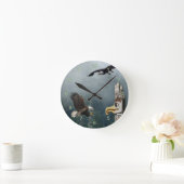 イーグルズトーテムポール&フォレストファンタジーアートクロック ラウンド壁時計 (ホーム)