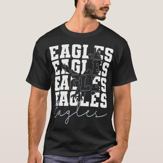 イーグルズフライヴィンテージイーグルズバードインスピレーショ飛んでいるナ Tシャツ (正面)