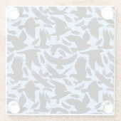 イーグルズブラック飛行w LブルーBG ガラスコースター (裏面)