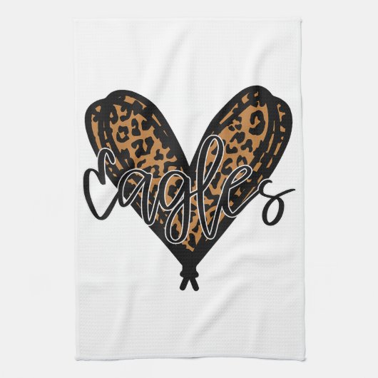 イーグルズ先生学生学校スポーツファンチームスピア キッチンタオル (縦)