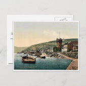 イーグルタワーとニーダーワルド、ライン川ルデシェイム。 ポストカード (正面/裏面)