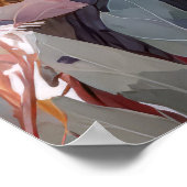 イーグルバードポートレート動物絵画の野生生物フリー ポスター (角)