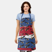 イーグルバードUSA愛国米国国旗 エプロン (着用した状態)