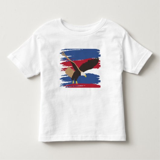 イーグルバードUSA愛国米国国旗 トドラーTシャツ (正面)