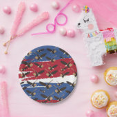 イーグルバードUSA愛国米国国旗 ペーパープレート (パーティー)