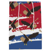 イーグルバードUSA愛国米国国旗 ミディアムペーパーバッグ (裏面)