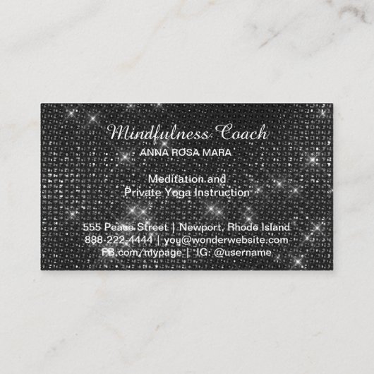 *～*イーグルパステルヨガのグラデーショングリッター 名刺 (裏面)