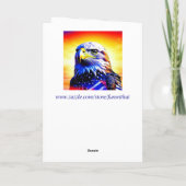 イーグルパーソナライズされた・アメリカ国旗の誕生日 カード (裏面)