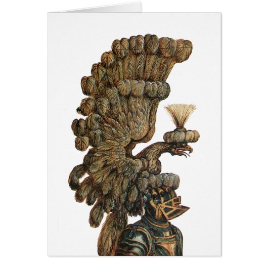 イーグルパーチメント付きアンティーク騎士ヘルメット (正面)