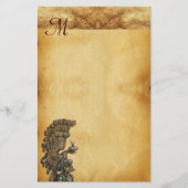 イーグルパーチメント付きアンティーク騎士ヘルメット 便箋 (正面)