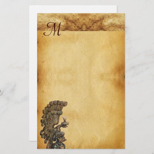 イーグルパーチメント付きアンティーク騎士ヘルメット 便箋 (正面/裏面)