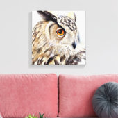 イーグルフクロウのボックス版キャンバス印刷のポートレート キャンバスプリント (インサイチュ (リビング))