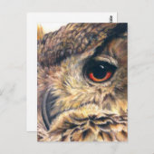 イーグルフクロウ葉書のポートレート ポストカード (正面/裏面)