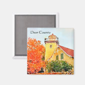 イーグルブラフライトハウスウォーターカラードアカウンティ マグネット (正面/裏面)