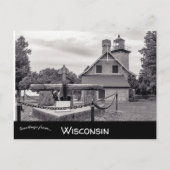 イーグルブラフライトハウスドアカントリーウィスコンシン ポストカード (正面)