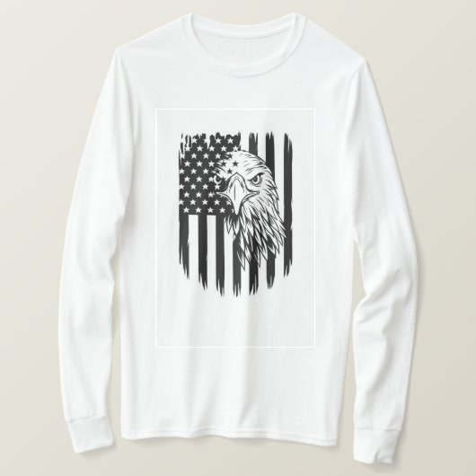 イーグルプリントのメンズTシャツ Tシャツ (デザイン正面)