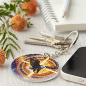 イーグルプリント美しいキーチェーン キーホルダー (正面右)