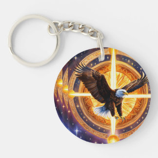 イーグルプリント美しいキーチェーン キーホルダー
