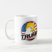 イーグルヘアマグ大統領のドナルド・トランプ コーヒーマグカップ (左)