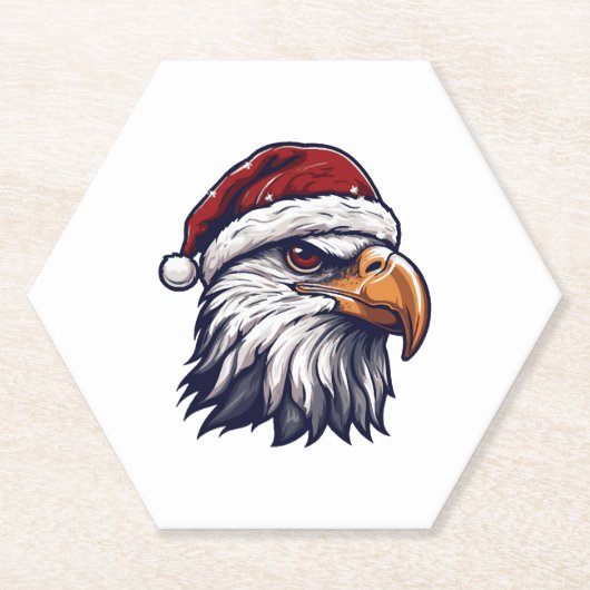 イーグルヘッドクリスマスクリスマス ペーパーコースター (正面)