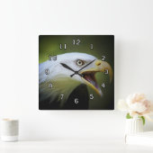 イーグルヘッドクロック スクエア壁時計 (ホーム)