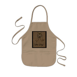 イーグルベビーと砂の足跡"1日" 子供用エプロン