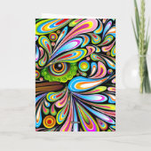 イーグルホークサイケデリックデザイングリーティングカード カード (裏面)