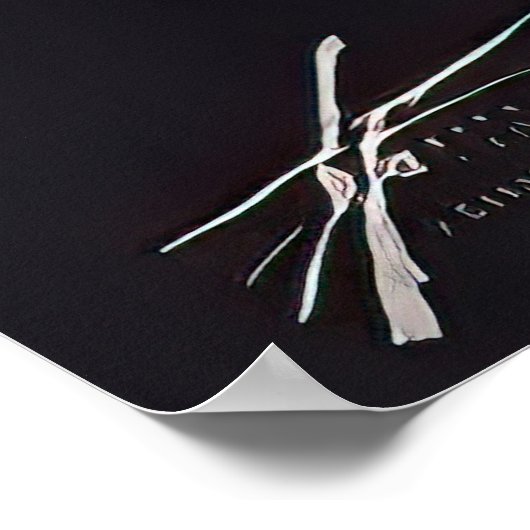 イーグルポートレート動物自然絵を描野生動物の芸術 ポスター (角)