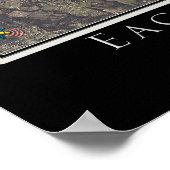 イーグルマウンテンレイクテキサス州衛星ポスターマップ ポスター (角)