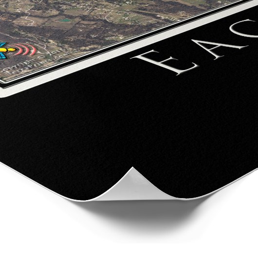 イーグルマウンテンレイクテキサス州衛星ポスターマップ ポスター (角)